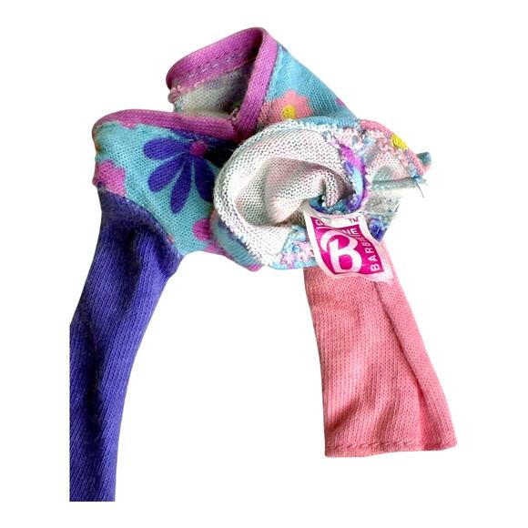 Barbie Doll Tie Dye Top Long Sleeve Groovy Floral 70s Hippie Fashion Genuine Tag - Picture 3 of 4